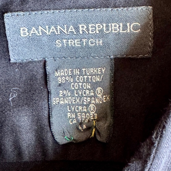 Banana Republic Black Stretch Long Sleeve Tailored Fit Button-Up Shirt – Size M - Picture 5 of 10